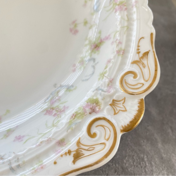 Vtg Haviland France Limoges Schleiger 57 Floral Oval Platter Serving Dish c1931 - Picture 4 of 8